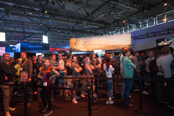 Colonia Germania Agosto 2017 Gamescom Una Fiera Videogiochi Che Tiene — Foto Stock