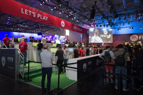 Colônia Alemanha Agosto 2017 Gamescom Uma Feira Videogames Realizada Anualmente — Fotografia de Stock