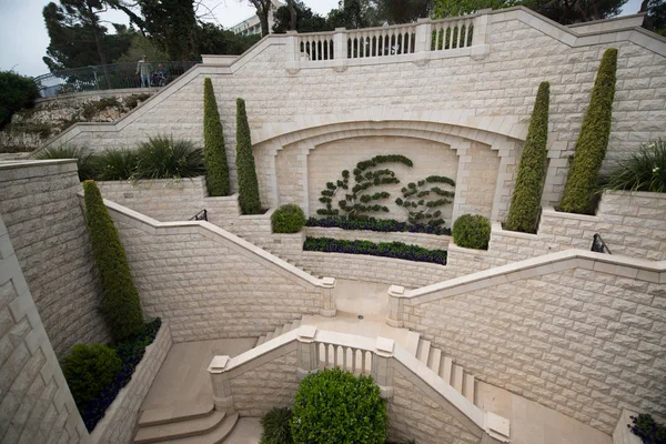 Grădini Bahai Frumoase Haifa Israel — Fotografie, imagine de stoc