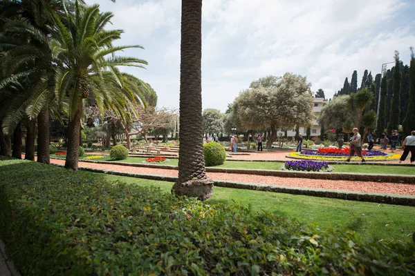 Bellissimi Giardini Bahai Haifa Israele — Foto Stock