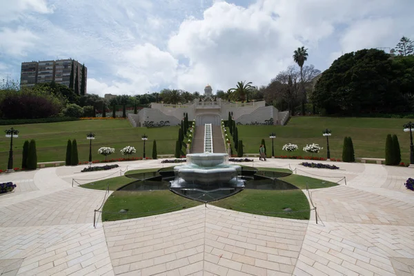 Hermosos Jardines Bahai Haifa Israel —  Fotos de Stock