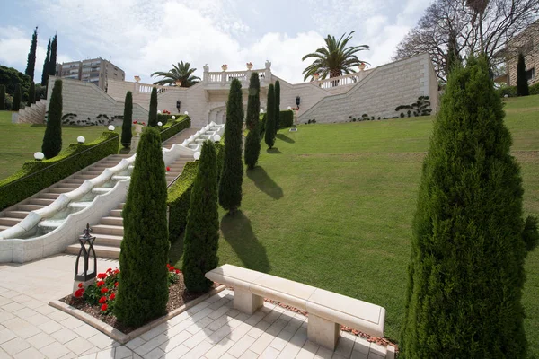 Beaux Jardins Bahai Haïfa Israël — Photo