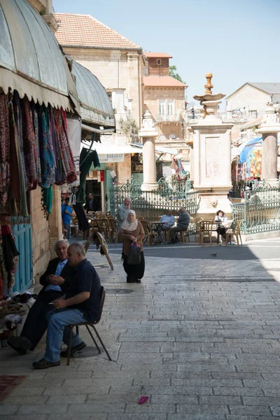 Gerusalemme Israele Aprile 2014 Gente Nelle Strade Bazar Gerusalemme Israele — Foto Stock