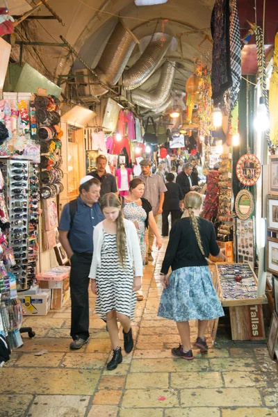 Gerusalemme Israele Aprile 2014 Gente Nelle Strade Bazar Gerusalemme Israele — Foto Stock