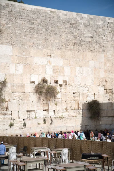 Jerusalém Israel Abril 2014 Pessoas Muro Ocidental Jerusalém Israel — Fotografia de Stock