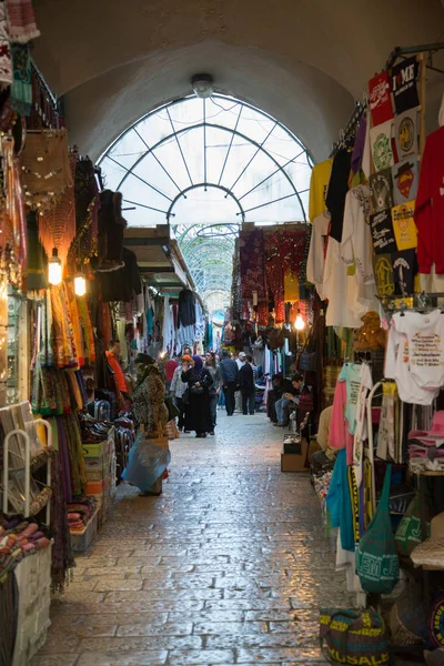 Jerusalem Israel April 2014 People Bazaar Streets Jerusalem Israel — Stock Photo, Image