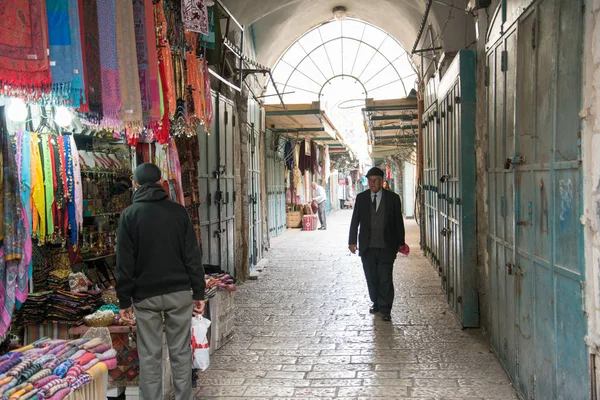 Gerusalemme Israele Aprile 2014 Gente Nelle Strade Bazar Gerusalemme Israele — Foto Stock