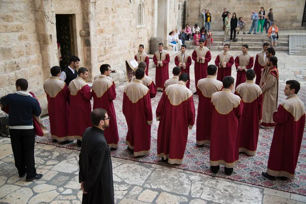 Jerusalem Israel April 2014 Människor Basaren Gatorna Jerusalem Israel — Stockfoto