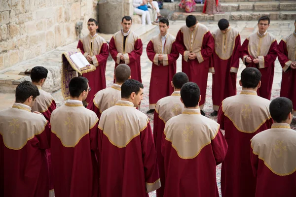 Jerusalem Israel April 2014 Människor Basaren Gatorna Jerusalem Israel — Stockfoto