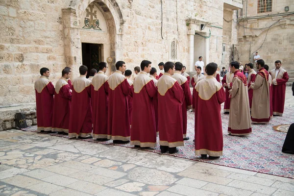 Jerusalem Israel April 2014 Människor Basaren Gatorna Jerusalem Israel — Stockfoto