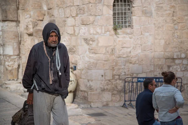 Jerusalem Israel April 2014 Människor Basaren Gatorna Jerusalem Israel — Stockfoto