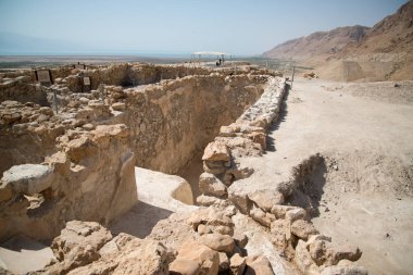 Kalenin güzel manzarası ve Ölü Deniz Masada, İsrail