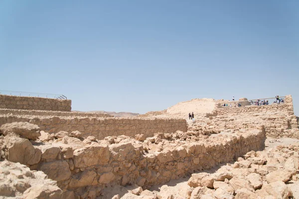 Hermosa Vista Fortaleza Masada Israel — Foto de Stock