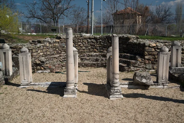 Ruiny Starożytnego Greckiego Miasta Heraclea Lyncestis Bitola Macedonia — Zdjęcie stockowe