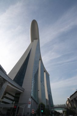 Singapur - Ocak 2015 yaklaşık: Marina Bay Sands hotel Singapur gün görünümü