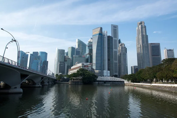 Singapur Ocak 2015 Yaklaşık Singapur Cityscape Görünümünde Bir Gün Işığı — Stok fotoğraf