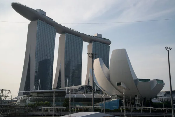 Singapore Circa Januari 2015 Dagelijkse Weergave Van Marina Sands Bay — Stockfoto