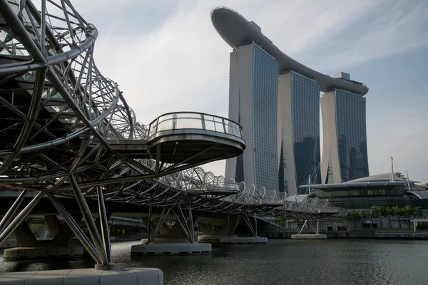 Singapore Circa Januari 2015 Dagelijkse Weergave Van Marina Sands Bay — Stockfoto