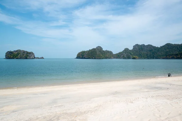 Beau Ciel Plage Sable Calme Thaïlande Concept Vacances — Photo