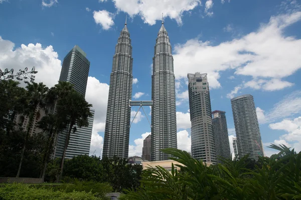 Kuala Lumpur Malezya Ekim 2015 Petronas Towers Petronas Towers Menara — Stok fotoğraf