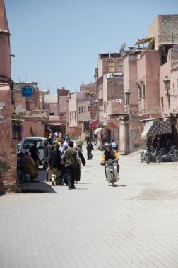 Marakeş, Fas-Circa Mayıs 2013: eski şehir Medina Marakeş sokaklarında 