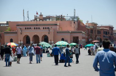 Marakeş, Fas-Circa Mayıs 2013: eski şehir Medina Marakeş sokaklarında 