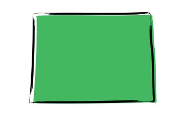 Colorado stilize yeşil kroki Haritası