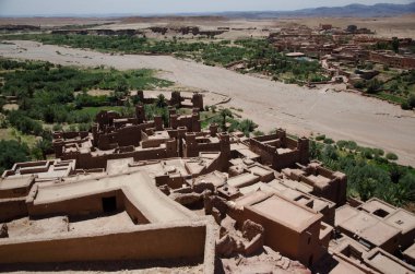 Görünüm AIT Benhaddou Kasbah, AIT Ben Haddou, Ouarzazate, Fas