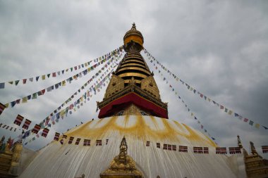 Swayambhunath Stupa sırasında gündüz Kathmandu, Nepal
