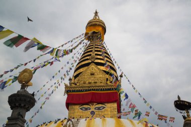 Swayambhunath Stupa sırasında gündüz Kathmandu, Nepal