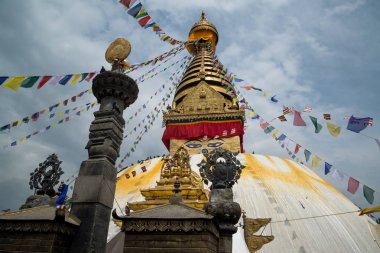 Swayambhunath Stupa sırasında gündüz Kathmandu, Nepal