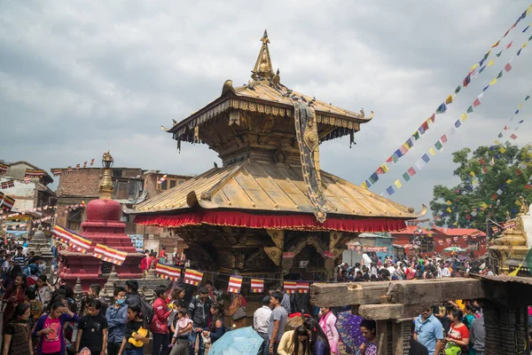 尼泊尔 加德满都 2017年 尼泊尔加德满都的 Swayambhunath Stupa — 图库照片