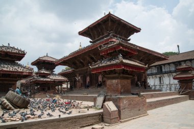 Katmandu, Nepal-Mayıs 2017: Katmandu Durbar Meydanı, UNESCO Dünya mirası sitesi