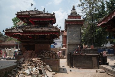 Katmandu, Nepal-Mayıs 2017: Katmandu Durbar Meydanı, UNESCO Dünya mirası sitesi
