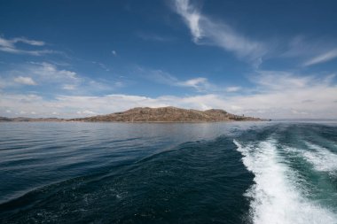 Taquile adası, Titicaca Gölü, Peru. Güney Amerika