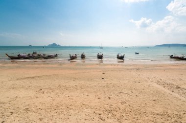 KRABI, THAILAND - CIRCA FEBRUARY 2016: Ao Nang beach one of the main Thai resort 
