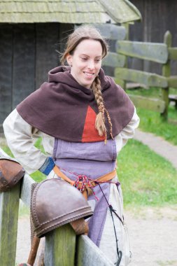 Foteviken, İsveç - Circa Haziran 2016: Foteviken İsveç'in güneyinde bulunan bir viking rezervasyon skansen açık hava müzesi