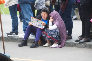 Chinchero, Peru, yaklaşık Eylül 2017: Chinchero, Peru halkı 