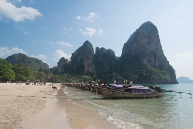 Güzel bir Railay beach Krabi Tayland 