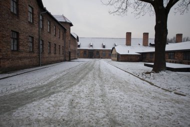 Oswiecim, Polonya-27 Ocak 2014-eski bir Nazi imha toplama kampı Auschwitz II, Avrupa 'nın en büyük 27 Ocak 2014 Oswiecim içinde