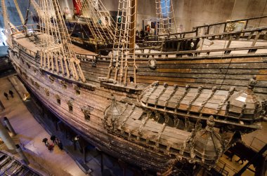 İsveç, Haziran 2016: Stockholm 'deki Vasa Müzesi, 17. yüzyıl Viking savaş gemisini sergiliyor