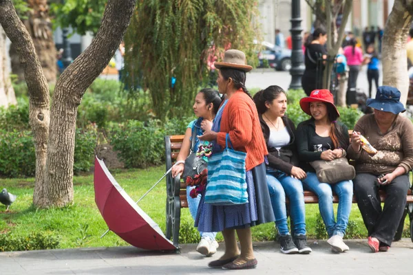 Chinchero Perú Alrededor Septiembre 2017 Gente Chinchero Perú Vestida Con —  Fotos de Stock