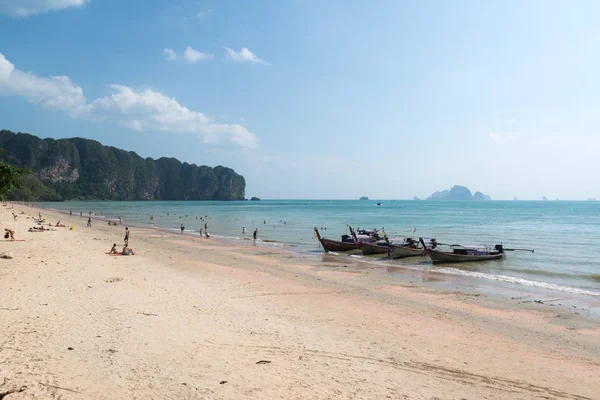 Krabi Thaïlande Circa Février 2016 Plage Nang Une Des Principales — Photo