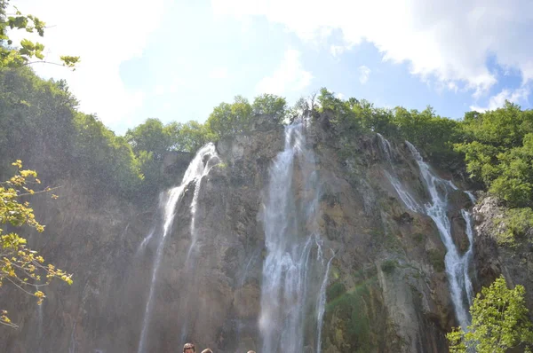 Plitvicei Tavak Vízesések Nemzeti Park Horvátország — Stock Fotó