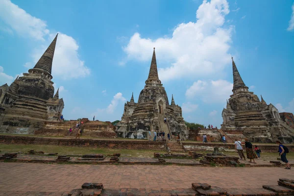 Alte Pagode Wat Phrasisanpetch Phra Sanphet Ayutthaya Historische Stadt Thailand — Stockfoto