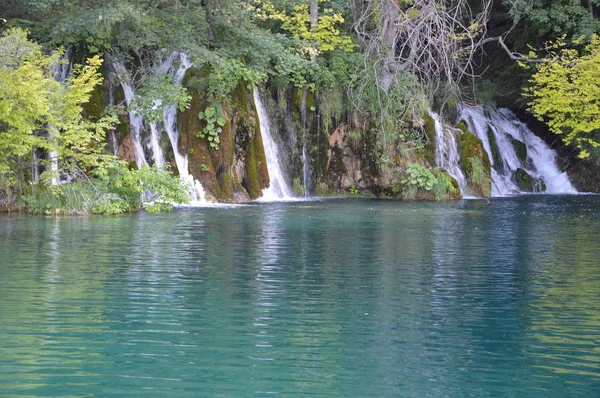 Lagos Cachoeiras Plitvice Parque Nacional Croácia — Fotografia de Stock