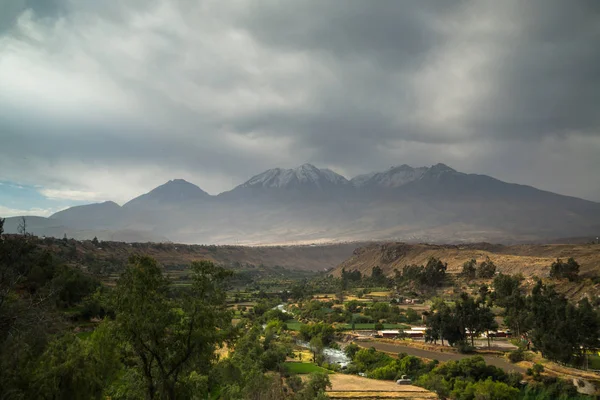 Widok Góry Wulkanu Regionie Arequipa Peru — Zdjęcie stockowe