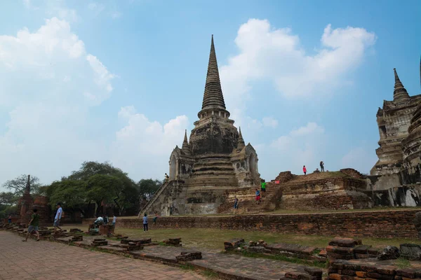 Antigo Pagode Wat Phrasisanpetch Ayutthaya Cidade Histórica Tailândia — Fotografia de Stock