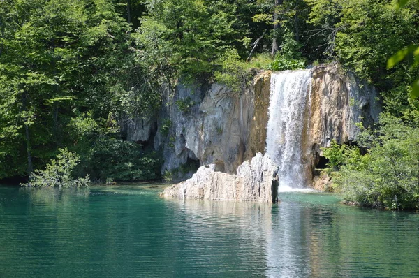 Plitvicei Tavak Vízesések Nemzeti Park Horvátország — Stock Fotó