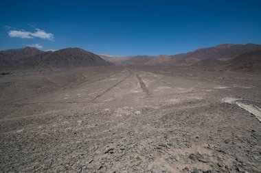 Nazca yakınlarındaki Paredones harabeleri, Ica, Peru 